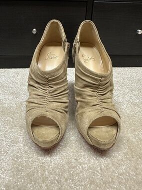 Christian Louboutin Platform Peep Toe Booties